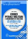 Codici penali militari e ordinamento militare Codici penali militari e ordinamento militare